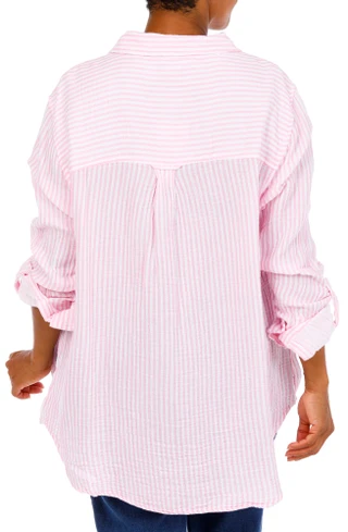 Thumbnail 2: Beach Lunch Lounge Plus Long Sleeve Stripe Top 
