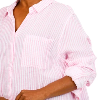 Thumbnail 3: Beach Lunch Lounge Plus Long Sleeve Stripe Top 