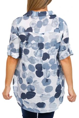 Thumbnail 3: Dash Women's 3Q Sleeve Printed Gauze Top 