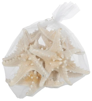 Thumbnail 2: Contrast Bleached Starfish Decorative Accent Bag - 8" x 5" x 8" 