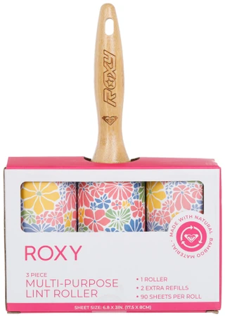 Thumbnail 1: ROXY Bamboo Handle Lint Roller Set - 3 Piece, 270 Sheets 