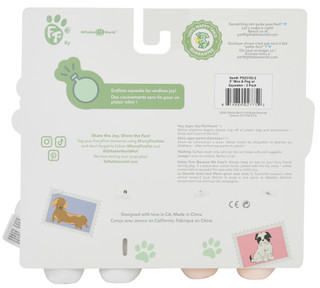 Thumbnail 2: Furry Five 2 Pc Pig & Cow Squeaker Dog Toy Set 