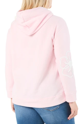 Thumbnail 2: Anneliese Women's Plus Soutache Embroidered Fleece Hoodie 