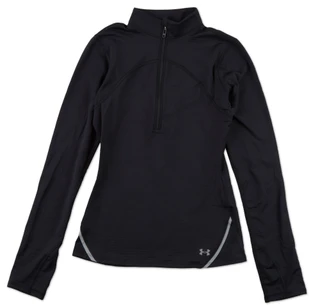 Thumbnail 1: Under Armour Women's Active Quarter Zip Stretch Top with Thumbholes 