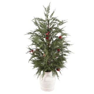 Thumbnail 1: Magical Season 31 in Christmas Evergreen Table Top Tree with Jingle Bells 