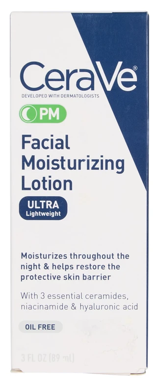 Thumbnail 1: CERAVE 3 oz PM Facial Moisturizing Lotion for All Skin Types 
