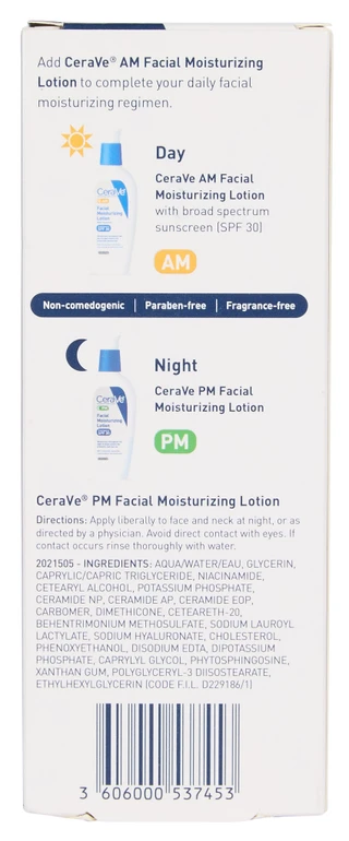 Thumbnail 2: CERAVE 3 oz PM Facial Moisturizing Lotion for All Skin Types 
