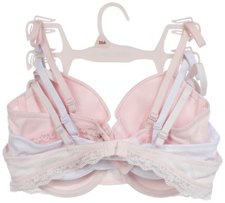 Thumbnail 2: Laura Ashley 3 Pk Girls Molded Bras  