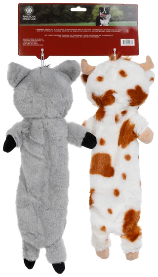 Thumbnail 2: American Kennel Club 2 Pk Fuzzy Farm Toy for Dogs 