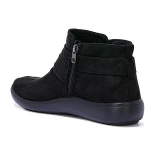Thumbnail 2: Bzees by Lifestride Women's Black Brave Air Step Zippered Ankle Boots (Med/Wide) 