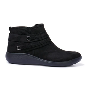 Thumbnail 3: Bzees by Lifestride Women's Black Brave Air Step Zippered Ankle Boots (Med/Wide) 