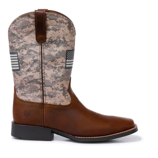 Thumbnail 2: ARIAT Boys Patriot Camo Western Boot 