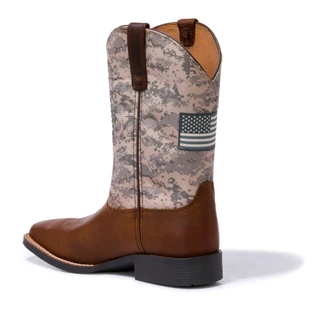 Thumbnail 3: ARIAT Boys Patriot Camo Western Boot 