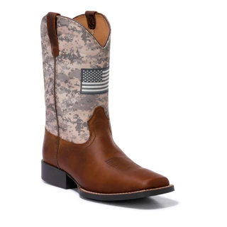 Thumbnail 1: ARIAT Boys Patriot Camo Western Boot 