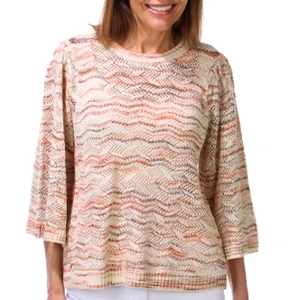 Thumbnail 1: Democracy Women's Pointelle Bell Sleeve Sweater 