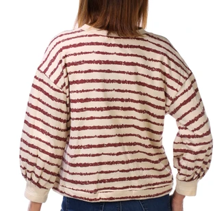 Thumbnail 3: Democracy Women's Petite 3/4 Sleeve Striped Tie Hem Top 