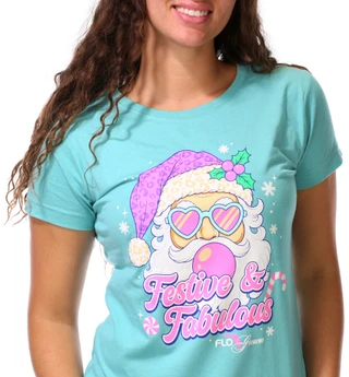 Thumbnail 2: FloGrown Junior's Festive & Fabulous Christmas Graphic Tee 