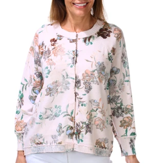 Thumbnail 1: Democracy Women's Long Sleeve Floral Button Down Cardigan 