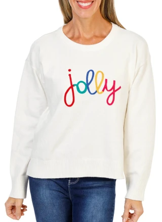 Thumbnail 1: ADRIENNE VITTADINI Women's Holiday Jolly Pullover Sweater  