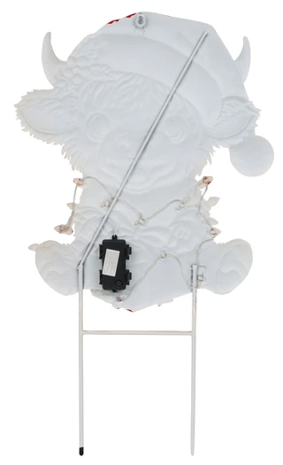 Thumbnail 2: Magical Season 27 In Christmas LED Highland Cow Metal Garden Stake 