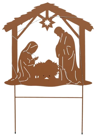 Thumbnail 3: Magical Season 26 In Christmas LED Nativity Metal Garden Stake 