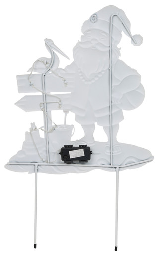 Thumbnail 2: Magical Season 26 In LED Tropical Santa Christmas Metal Garden Stake 