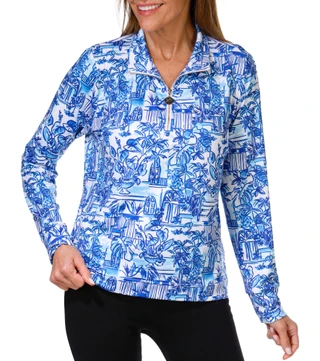 Thumbnail 1: Stella Parker Women's Active Quarter Zip Top  