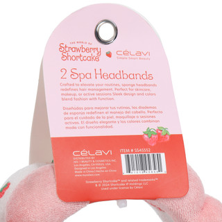 Thumbnail 2: CELAVI 2 Pk Handmade Strawberry Shortcake Spa Headbands  