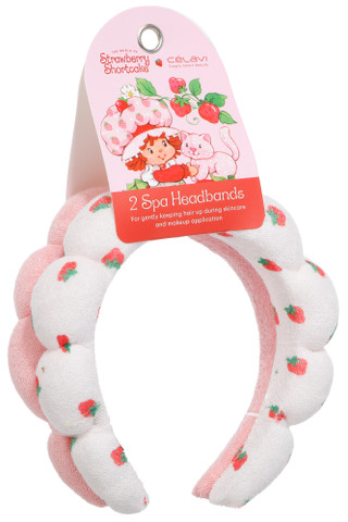 Thumbnail 1: CELAVI 2 Pk Handmade Strawberry Shortcake Spa Headbands  