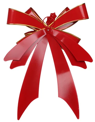 Thumbnail 2: Magical Season 19 in Metal Christmas Bow with Holly Wall/Door Decor 