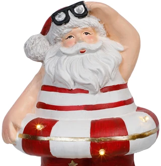 Thumbnail 2: Magical Season 16.5 in LED Christmas Santa in Tube with Flip Flops Decor 