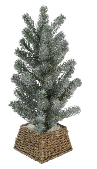 Thumbnail 1: Magical Season 24 in LED Frosted Christmas Tree in Sisal Base Decor 