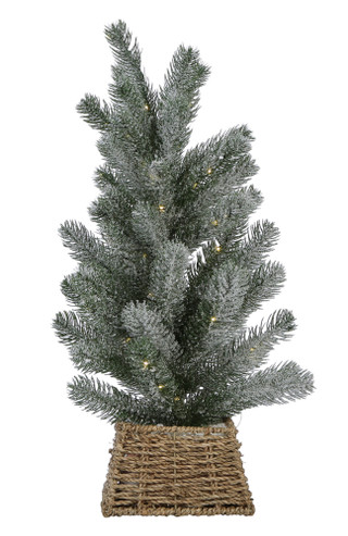 Thumbnail 2: Magical Season 24 in LED Frosted Christmas Tree in Sisal Base Decor 