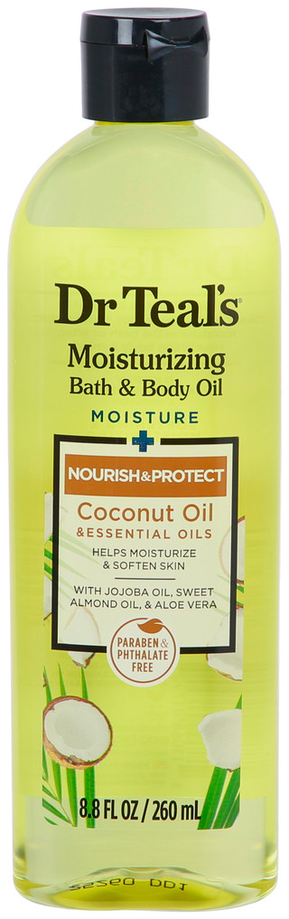 Thumbnail 1: Dr. Teal's 8.8 oz Moisturizing Bath & Body Coconut Oil 