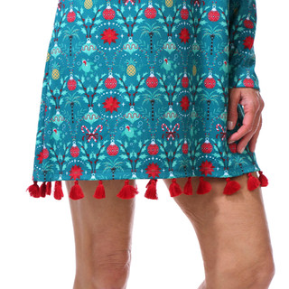 Thumbnail 2: REEL LEGENDS Women's Petite Beach Pro Christmas Trellis Dress 