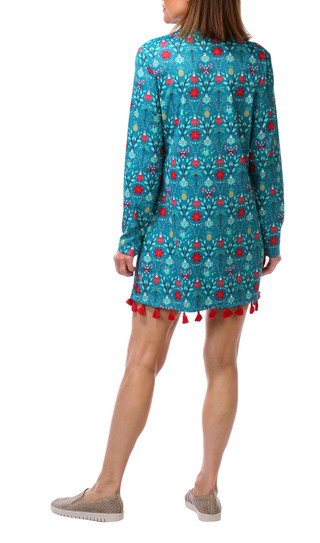 Thumbnail 3: REEL LEGENDS Women's Petite Beach Pro Christmas Trellis Dress 