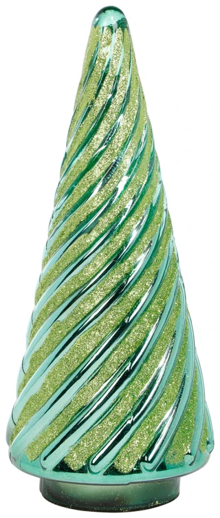 Thumbnail 1: DIAMOND STAR 14 In Glass Christmas Tree Figurine  