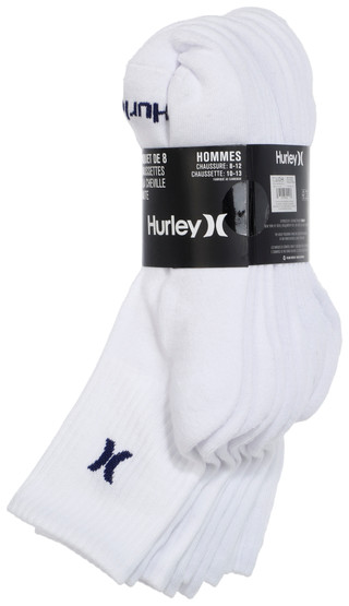 Thumbnail 2: Hurley Men's 8 Pk High Quarter Socks 