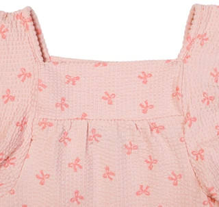 Thumbnail 2: Andy & Evan Little Girls 2 Pc Textured Bow Pants Set 