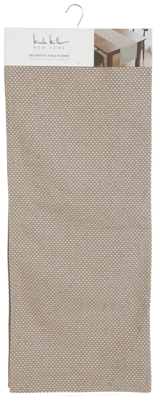 Thumbnail 1: Nicole Miller 16x80 Diamond Pattern Decorative Table Runner 