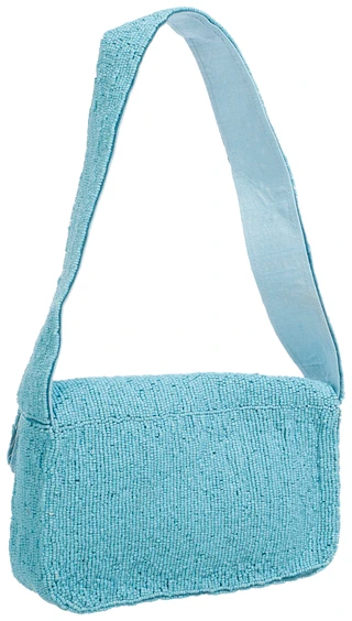 Thumbnail 3: SOL AND MER Beaded Flamingo Beach Scene Shoulder Bag 