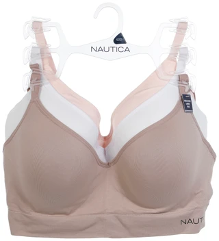 Thumbnail 1: Nautica 3 Pk Women's Hidden Wire Lounge Bras  