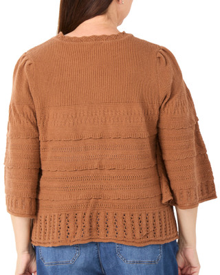 Thumbnail 2: Democracy Women's Plus 3/4 Sleeve Ribbed Sweater 