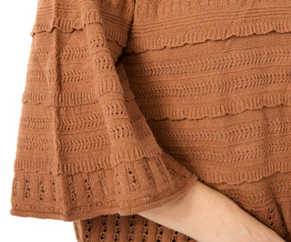Thumbnail 3: Democracy Women's Plus 3/4 Sleeve Ribbed Sweater 