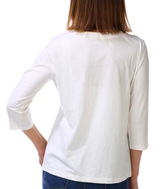 Thumbnail 3: Coral Bay Petite 3Q Sleeve Painted Floral Tee 