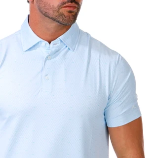 Thumbnail 3: Kenneth Cole Men's Short Sleeve Print Waffle Golf Polo  