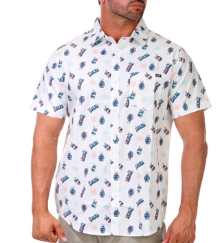 Thumbnail 1: Hurley Men's Short Sleeve Printed Button Down Shirt 