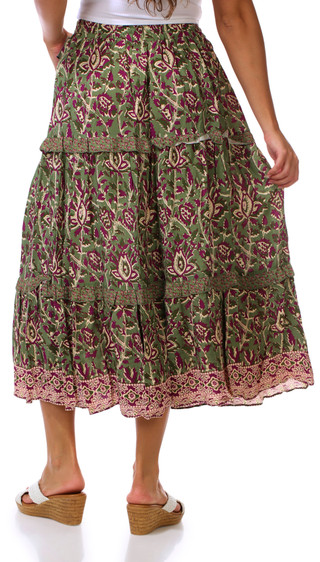 Thumbnail 2: FARMERS MARKET Juniors Floral Print Maxi Skirt 