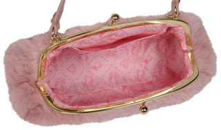 Thumbnail 4: Baby Phat Janet Frame Fuzzy Baguette Bag 