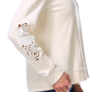 Thumbnail 3: BOBEAU Women's Long Sleeve Fleece Crochet Sleeve Pullover Sweater  